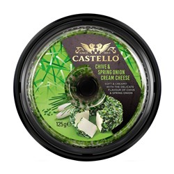 Castello Chive and Spring Onion Cream Cheese 10x125g