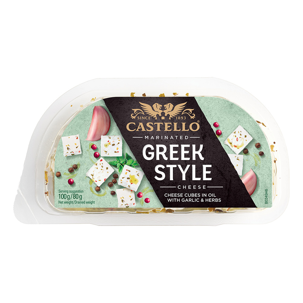 Castello Fetta Cubes in Oil with Herbs and Garlic 10x100g Mayers Fine