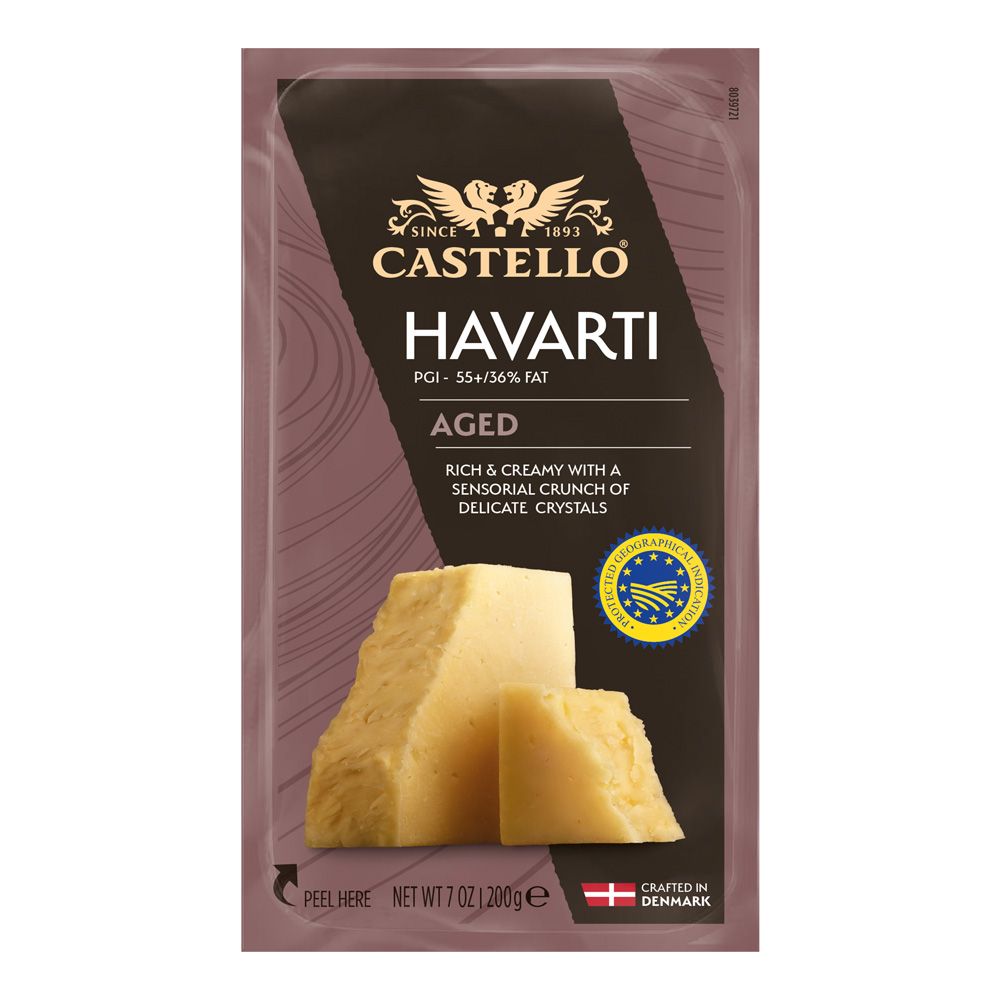 CASTELLO AGED HAVARTI 12X200G CASTELLO DENMARK Mayers Fine Food