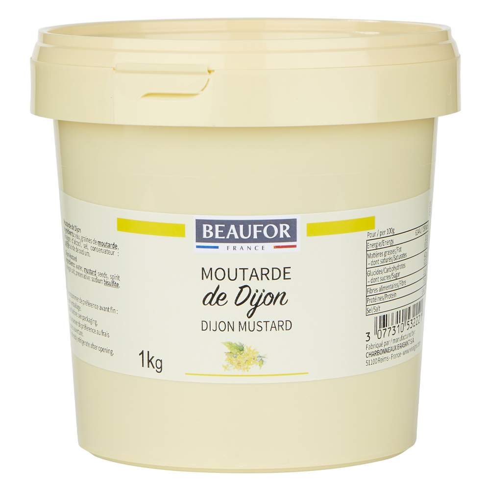 MUSTARD DIJON 6X1KG BUCKET !! BEAUFOR FRANCE Mustards / Mayonnaise