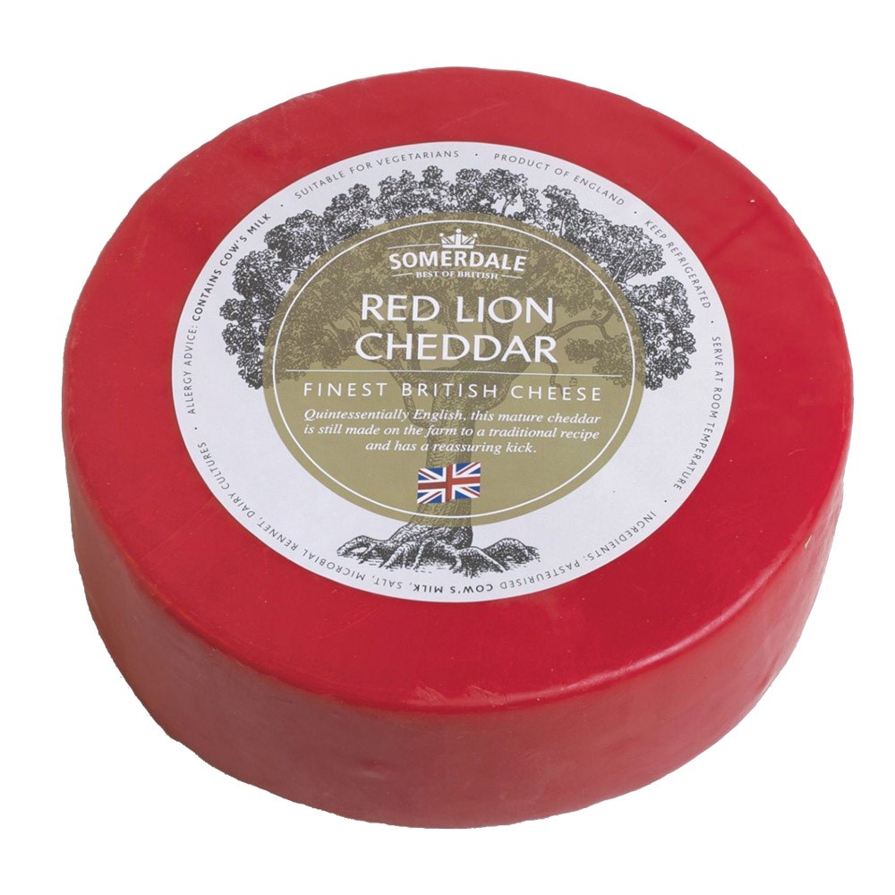 Somerdale Cheddar Vintage Red Lion 1x3kg - Mayers Fine Food