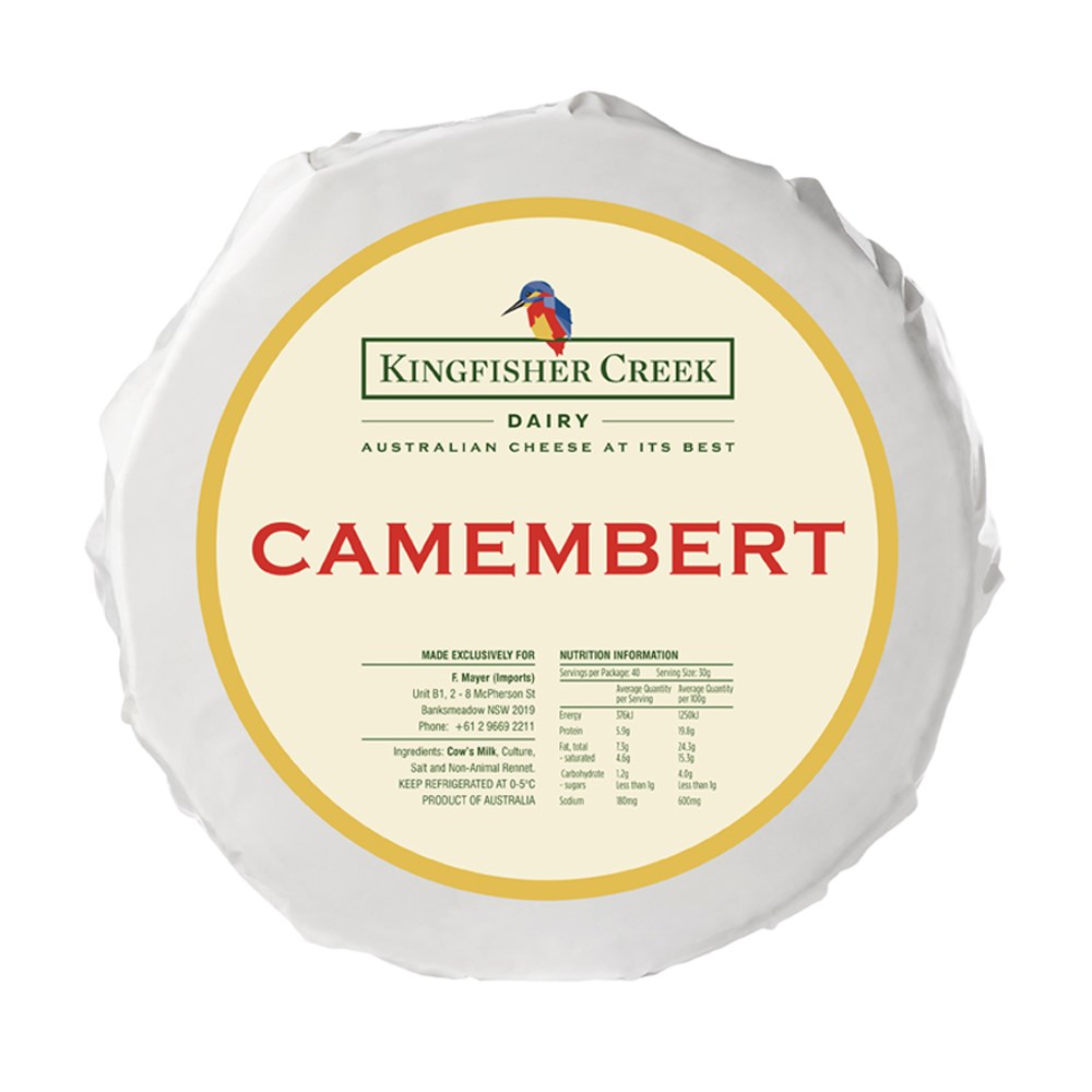 Kingfisher Creek Camembert 2x1.2kg - Mayers Fine Food